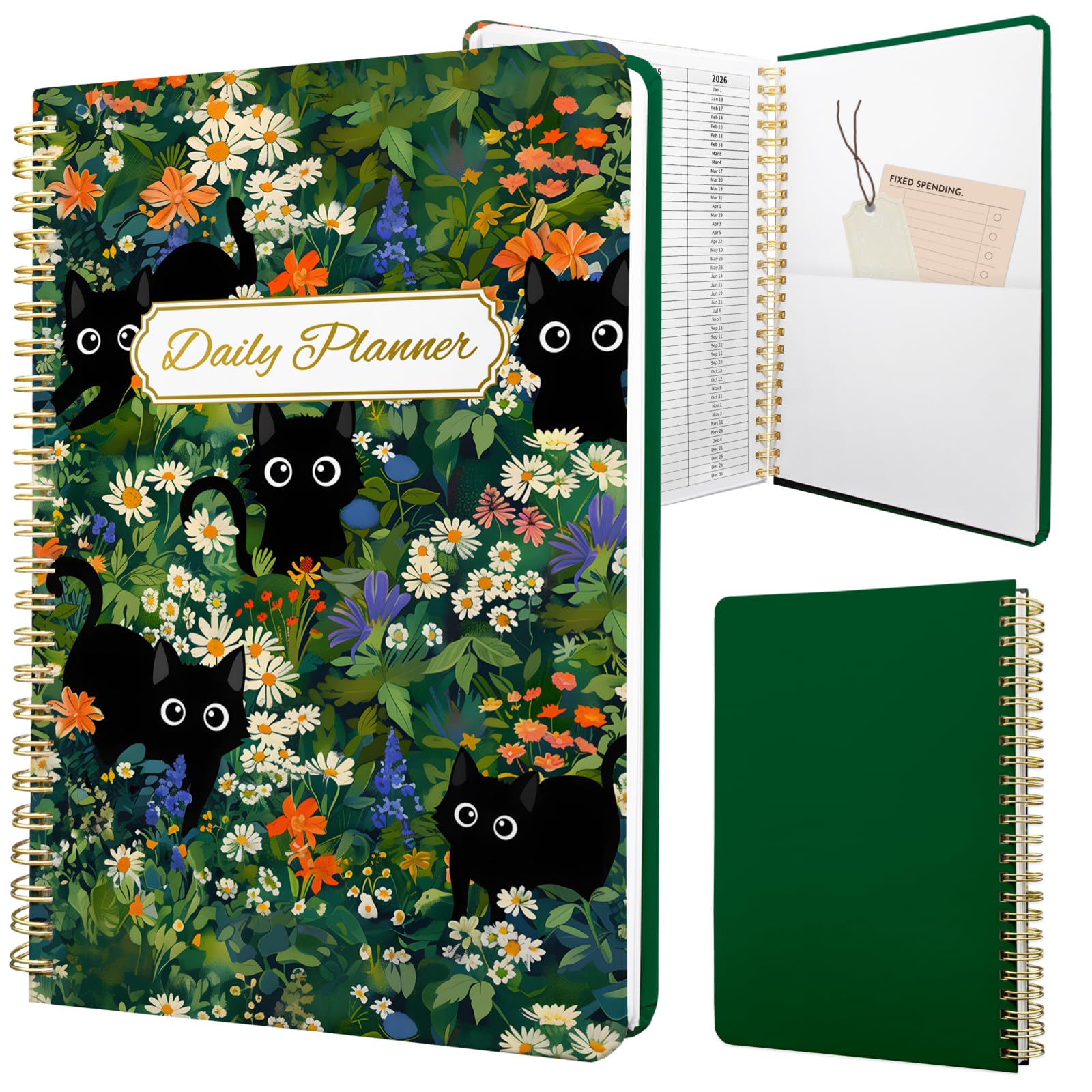 Amazon.com : Stanoha Undated Daily Planner - Spiral Notebook 80